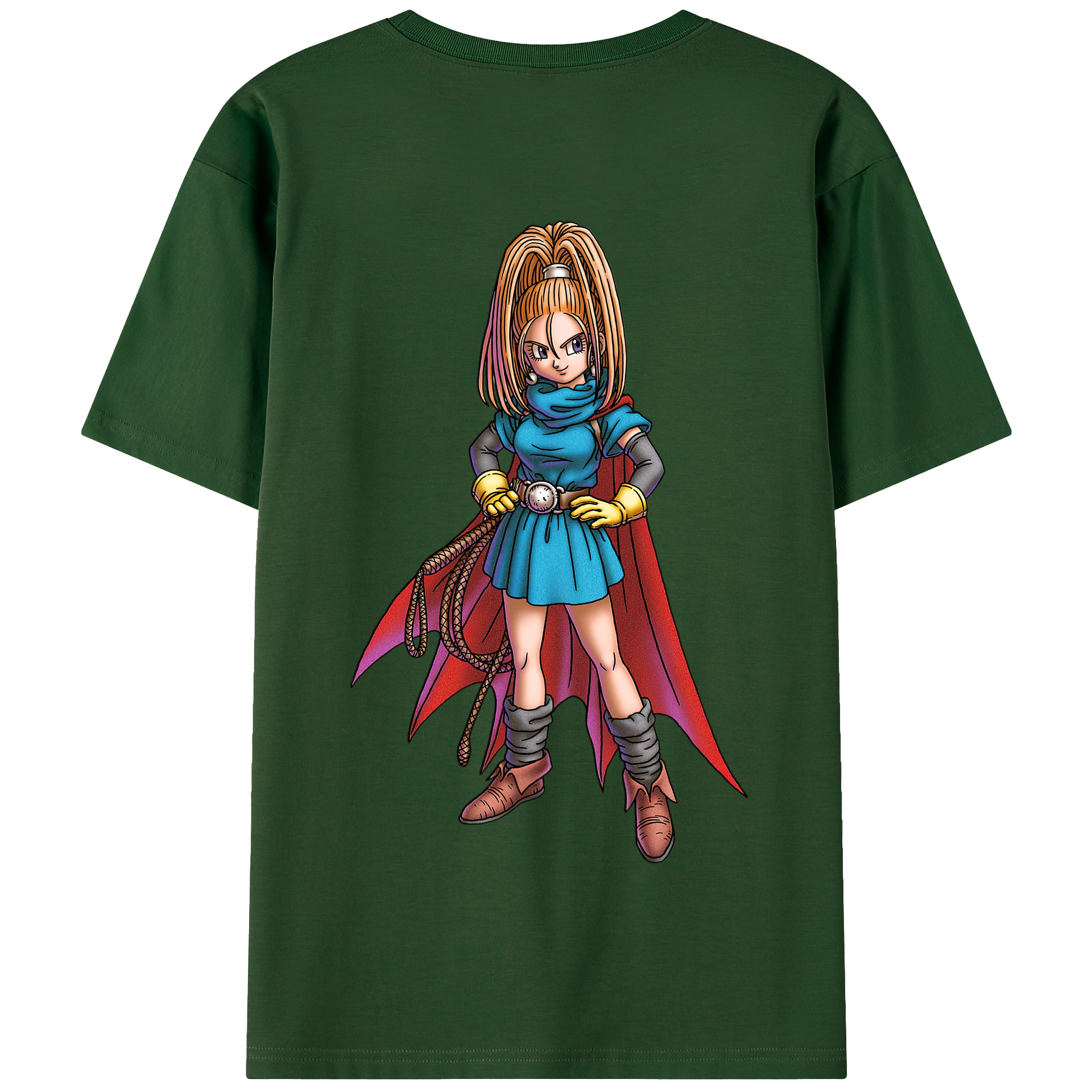 （画像用） ドラゴンクエスト Doragon Kuesuto Dragon Quest 綿100％半袖Tシャツ（背面プリント）